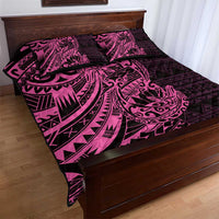 Pink Couple Dolphins Maori Polynesian Style Quilt Bed Set LT9 - Polynesian Pride