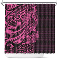 Pink Couple Dolphins Maori Polynesian Style Shower Curtain LT9 Pink - Polynesian Pride