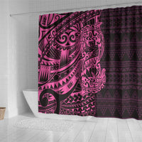 Pink Couple Dolphins Maori Polynesian Style Shower Curtain LT9 - Polynesian Pride