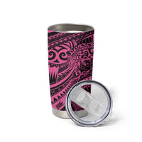 Pink Couple Dolphins Maori Polynesian Style Tumbler Cup LT9 - Polynesian Pride