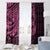 Pink Couple Dolphins Maori Polynesian Style Window Curtain