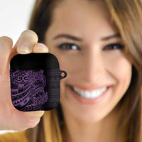 Purple Couple Dolphins Maori Polynesian Style AirPods Case LT9 Purple - Polynesian Pride