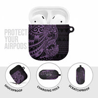 Purple Couple Dolphins Maori Polynesian Style AirPods Case LT9 - Polynesian Pride