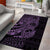 Purple Couple Dolphins Maori Polynesian Style Area Rug