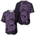 Purple Couple Dolphins Maori Polynesian Style Baseball Jersey