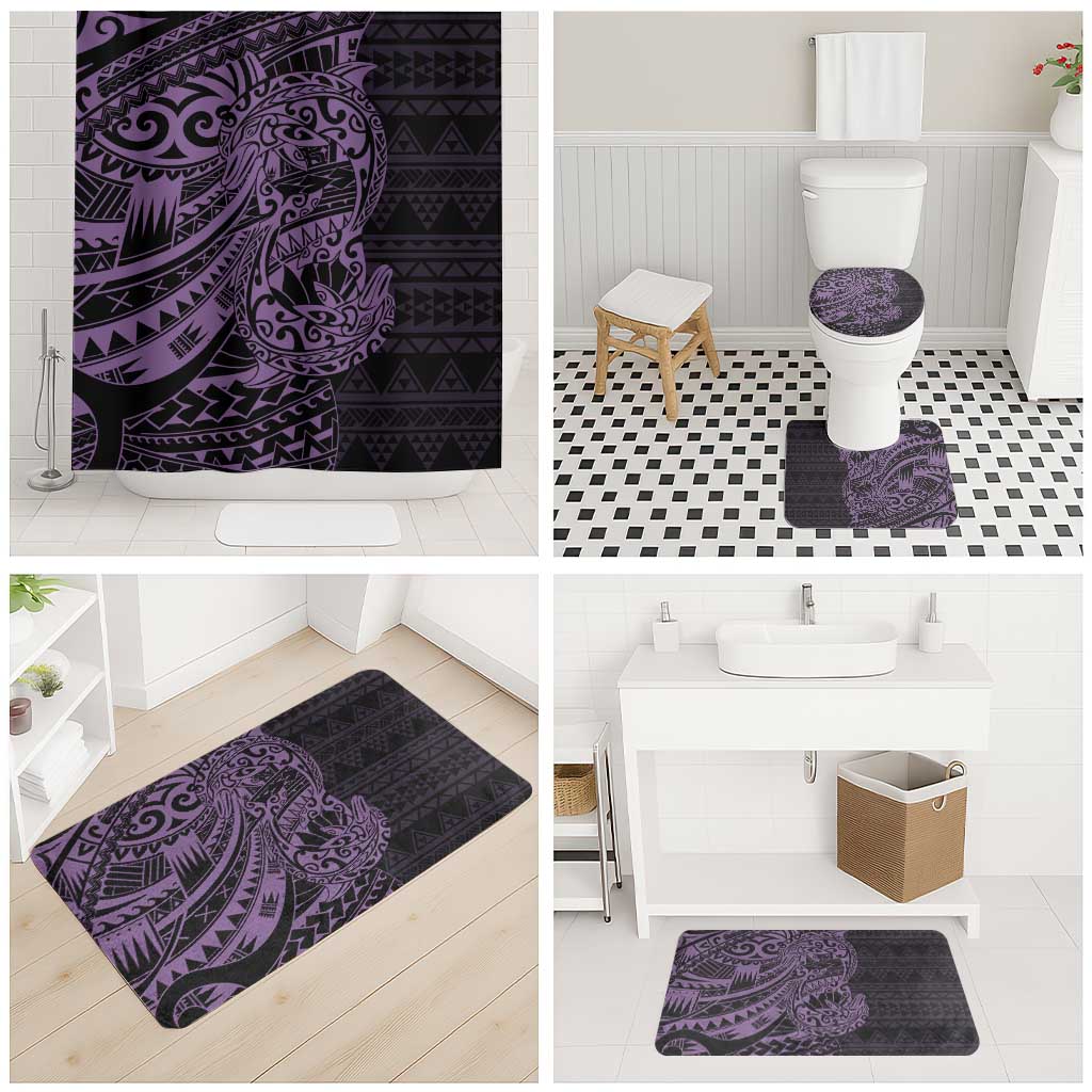 Purple Couple Dolphins Maori Polynesian Style Bathroom Set LT9 - Polynesian Pride