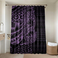 Purple Couple Dolphins Maori Polynesian Style Bathroom Set LT9 Shower Curtain Only Purple - Polynesian Pride
