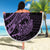 Purple Couple Dolphins Maori Polynesian Style Beach Blanket