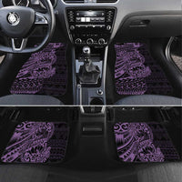 Purple Couple Dolphins Maori Polynesian Style Car Mats LT9 Set 4pcs Purple - Polynesian Pride