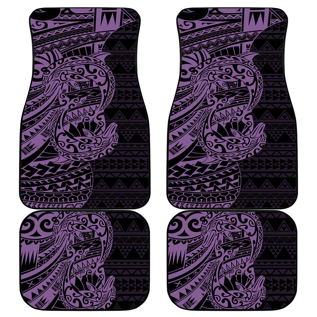 Purple Couple Dolphins Maori Polynesian Style Car Mats LT9 - Polynesian Pride