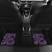 Purple Couple Dolphins Maori Polynesian Style Car Mats LT9 Set 2pcs - Back Purple - Polynesian Pride