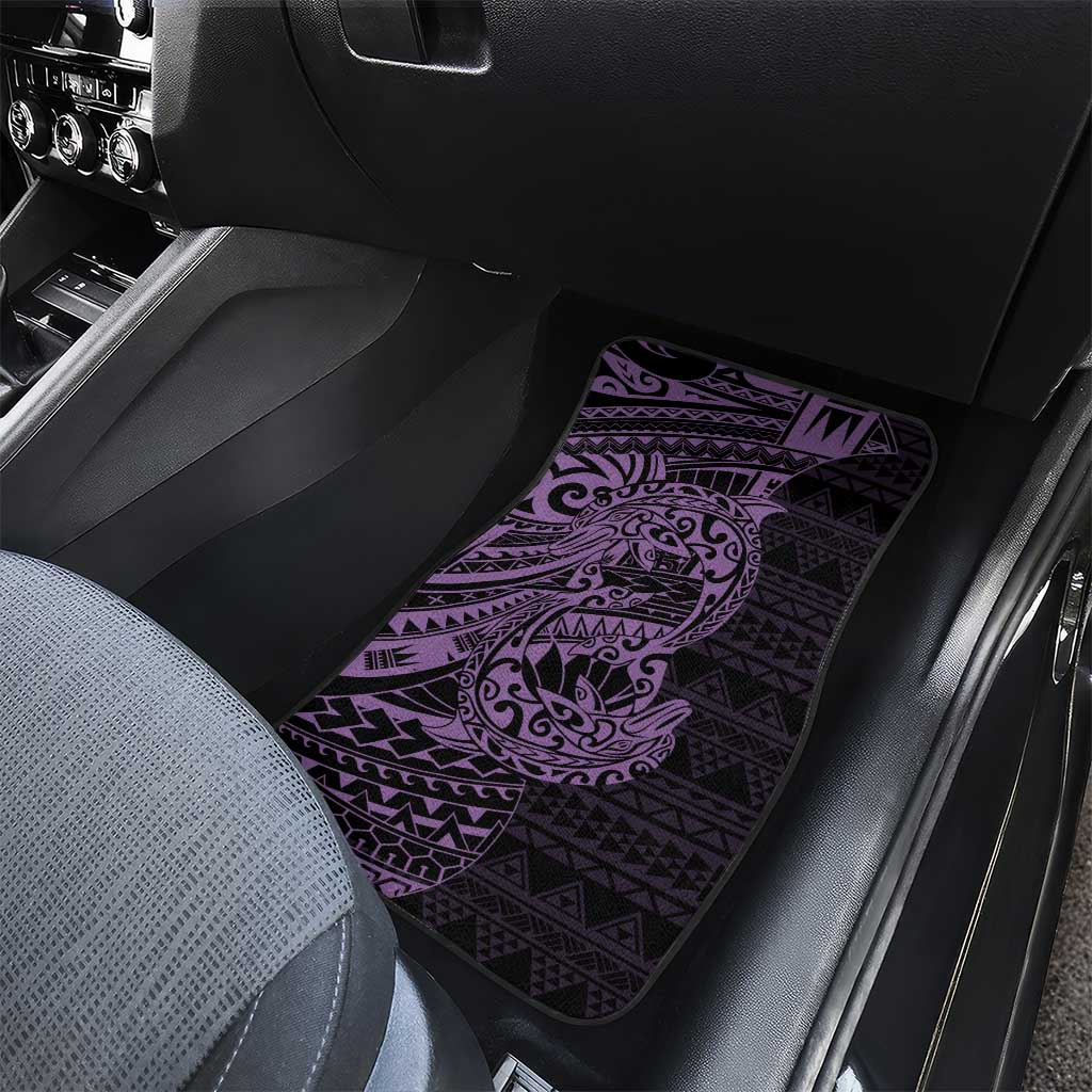 Purple Couple Dolphins Maori Polynesian Style Car Mats LT9 - Polynesian Pride