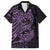 Purple Couple Dolphins Maori Polynesian Style Family Matching Long Sleeve Bodycon Dress and Hawaiian Shirt