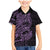 Purple Couple Dolphins Maori Polynesian Style Family Matching Mermaid Dress and Hawaiian Shirt