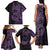 Purple Couple Dolphins Maori Polynesian Style Family Matching Tank Maxi Dress and Hawaiian Shirt