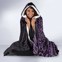 Purple Couple Dolphins Maori Polynesian Style Hooded Blanket LT9 - Polynesian Pride
