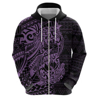 Purple Couple Dolphins Maori Polynesian Style Hoodie LT9 - Polynesian Pride