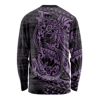 Purple Couple Dolphins Maori Polynesian Style Long Sleeve Shirt LT9 - Polynesian Pride