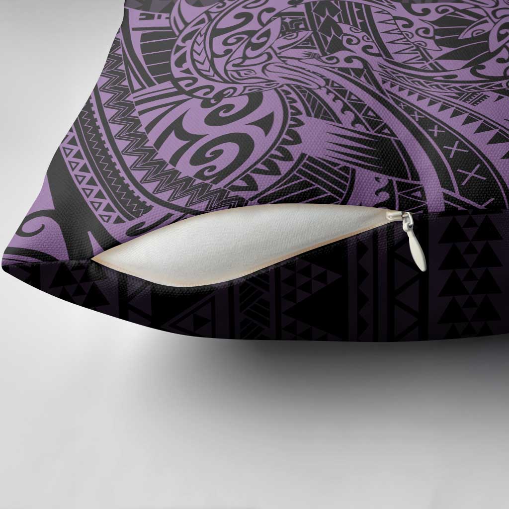 Purple Couple Dolphins Maori Polynesian Style Pillow Cover LT9 - Polynesian Pride