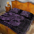 Purple Couple Dolphins Maori Polynesian Style Quilt Bed Set