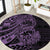 Purple Couple Dolphins Maori Polynesian Style Round Carpet