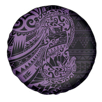 Purple Couple Dolphins Maori Polynesian Style Spare Tire Cover LT9 - Polynesian Pride