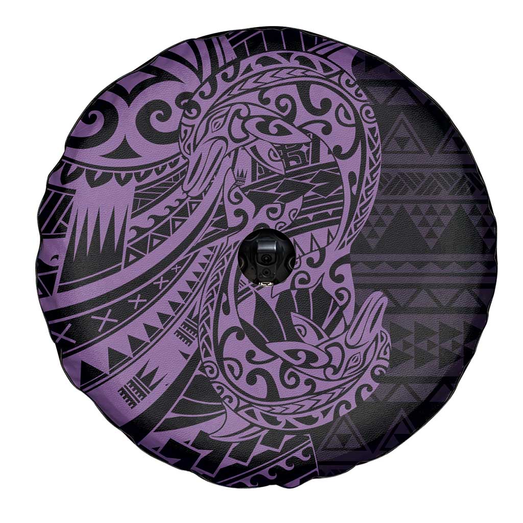 Purple Couple Dolphins Maori Polynesian Style Spare Tire Cover LT9 - Polynesian Pride