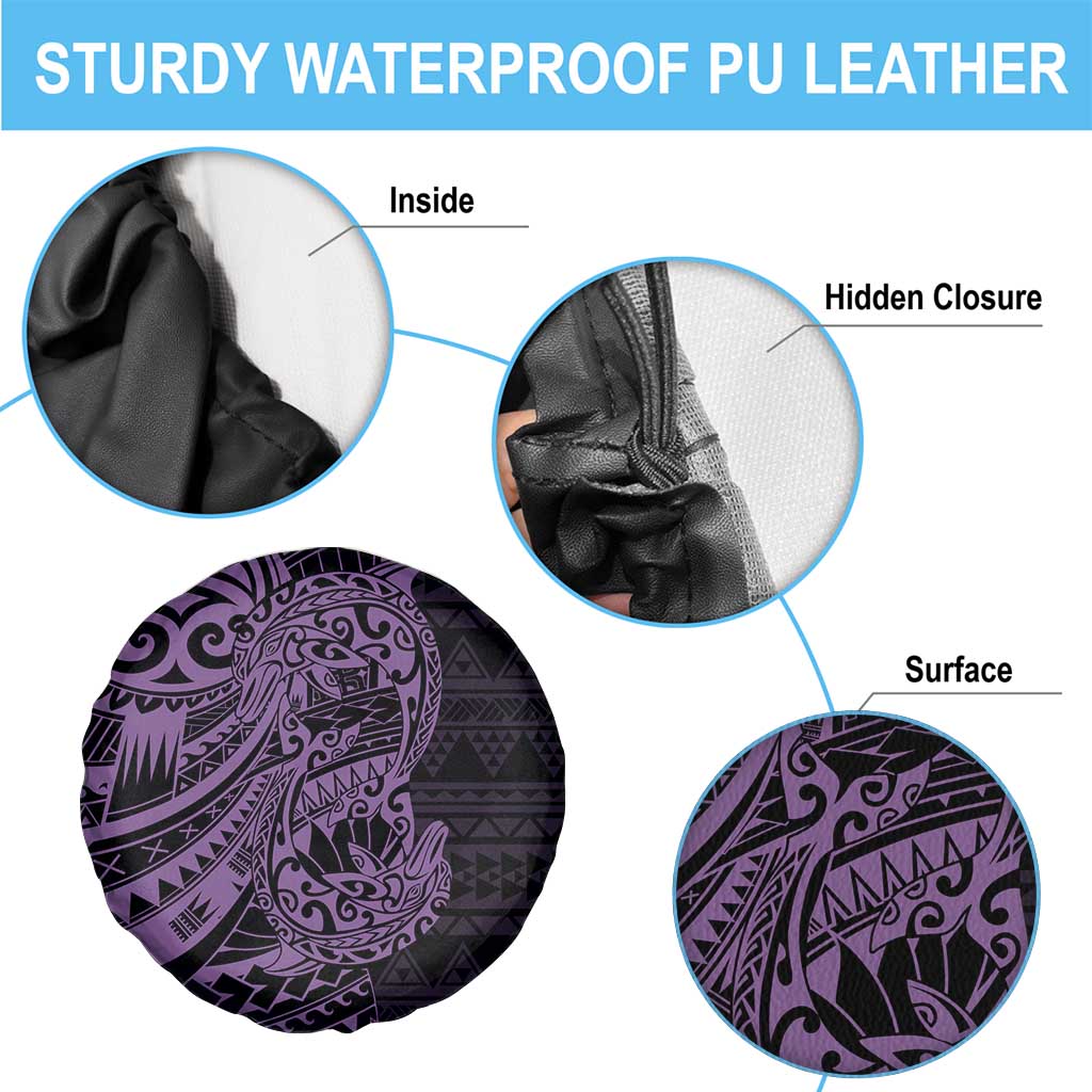 Purple Couple Dolphins Maori Polynesian Style Spare Tire Cover LT9 - Polynesian Pride