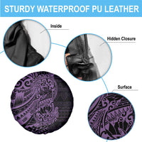 Purple Couple Dolphins Maori Polynesian Style Spare Tire Cover LT9 - Polynesian Pride