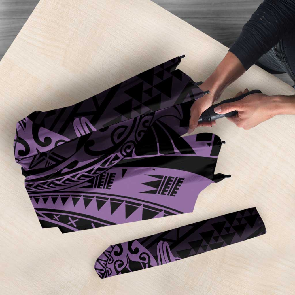 Purple Couple Dolphins Maori Polynesian Style Umbrella LT9 - Polynesian Pride