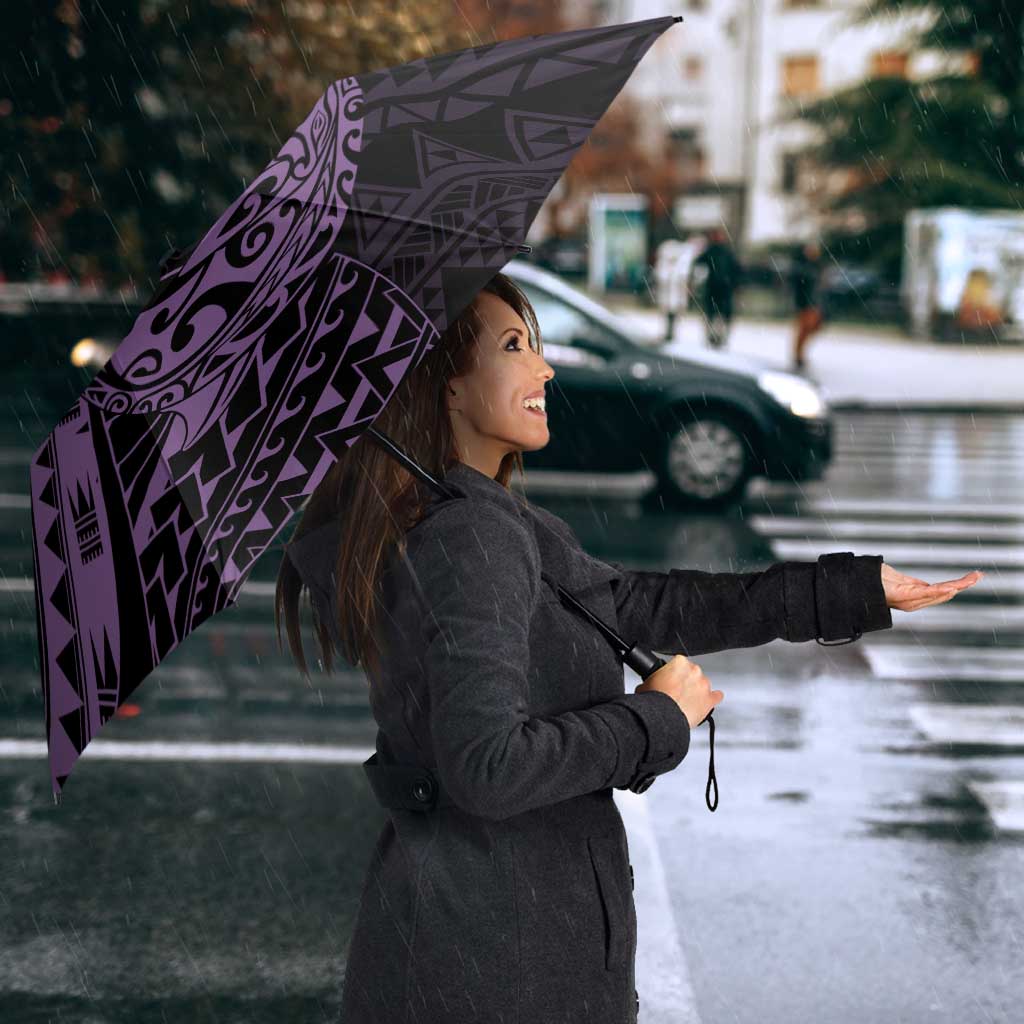 Purple Couple Dolphins Maori Polynesian Style Umbrella LT9 - Polynesian Pride