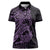 Purple Couple Dolphins Maori Polynesian Style Women Polo Shirt