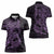 Purple Couple Dolphins Maori Polynesian Style Women Polo Shirt