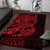 Red Couple Dolphins Maori Polynesian Style Area Rug