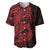 Red Couple Dolphins Maori Polynesian Style Baseball Jersey