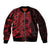 Red Couple Dolphins Maori Polynesian Style Bomber Jacket