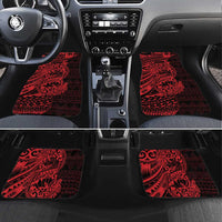 Red Couple Dolphins Maori Polynesian Style Car Mats LT9 Set 4pcs Red - Polynesian Pride