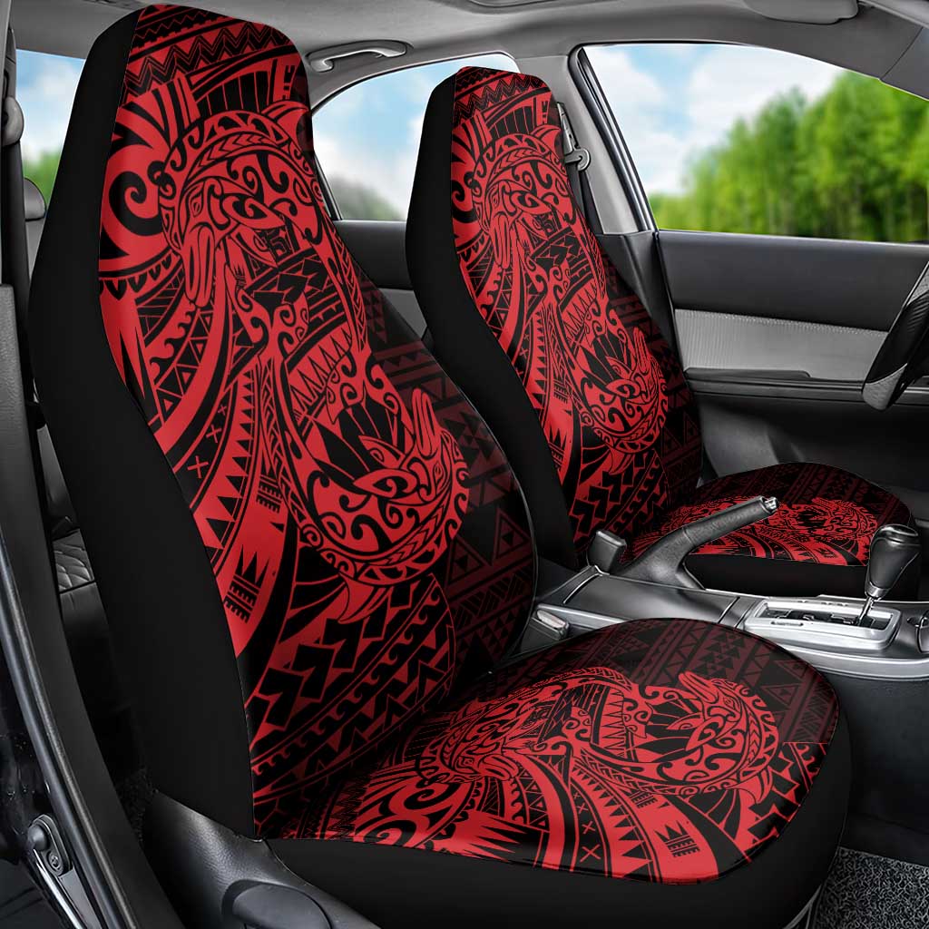 Red Couple Dolphins Maori Polynesian Style Car Seat Cover LT9 - Polynesian Pride