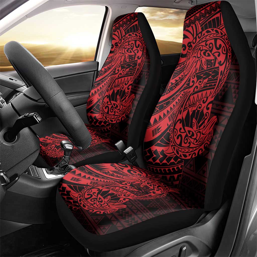Red Couple Dolphins Maori Polynesian Style Car Seat Cover LT9 - Polynesian Pride