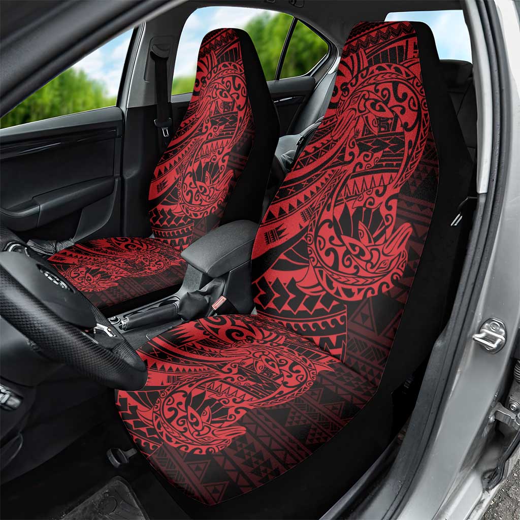 Red Couple Dolphins Maori Polynesian Style Car Seat Cover LT9 - Polynesian Pride