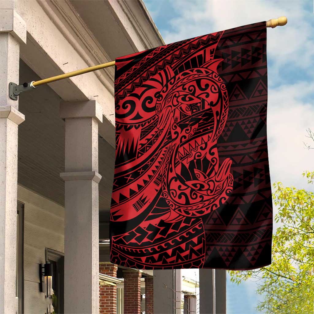 Red Couple Dolphins Maori Polynesian Style Garden Flag LT9 House Flag Red - Polynesian Pride