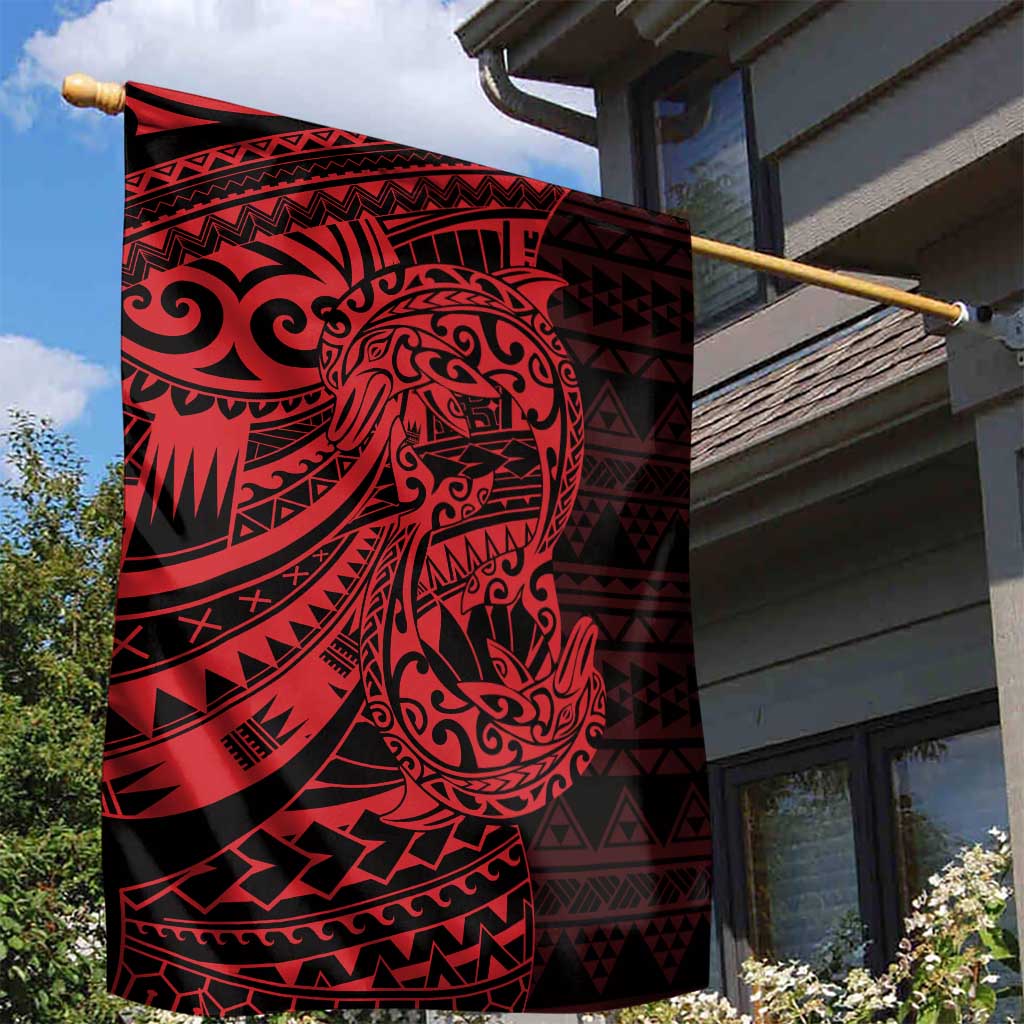 Red Couple Dolphins Maori Polynesian Style Garden Flag LT9 - Polynesian Pride
