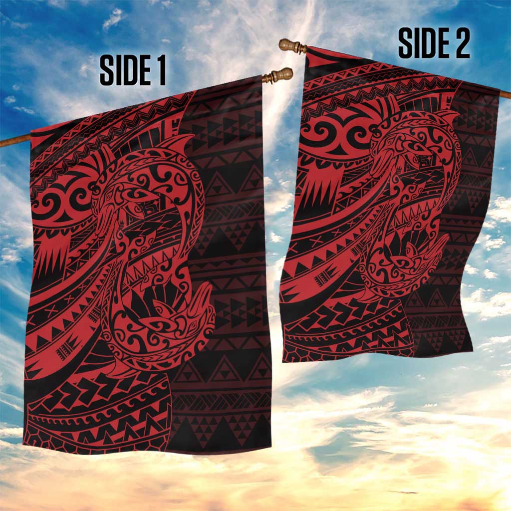 Red Couple Dolphins Maori Polynesian Style Garden Flag LT9 - Polynesian Pride