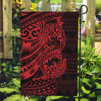 Red Couple Dolphins Maori Polynesian Style Garden Flag LT9 Garden Flag Red - Polynesian Pride