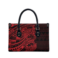 Red Couple Dolphins Maori Polynesian Style Leather Bag LT9 - Polynesian Pride