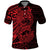 Red Couple Dolphins Maori Polynesian Style Polo Shirt