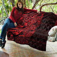 Red Couple Dolphins Maori Polynesian Style Quilt LT9 - Polynesian Pride