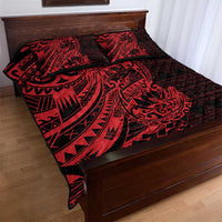 Red Couple Dolphins Maori Polynesian Style Quilt Bed Set LT9 - Polynesian Pride