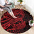 Red Couple Dolphins Maori Polynesian Style Round Carpet