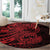 Red Couple Dolphins Maori Polynesian Style Round Carpet